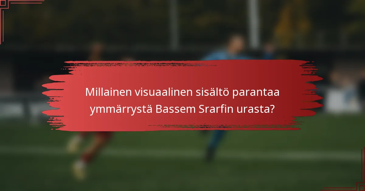 Millainen visuaalinen sisältö parantaa ymmärrystä Bassem Srarfin urasta?